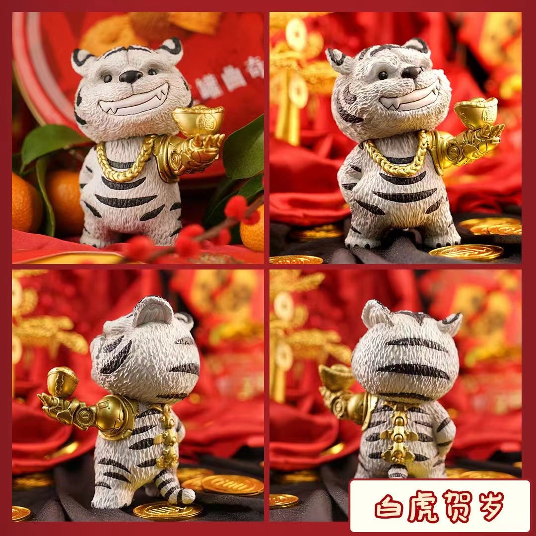 Jacksmake X Animal Protection Act - Tiger with Gold [White tiger / Original]