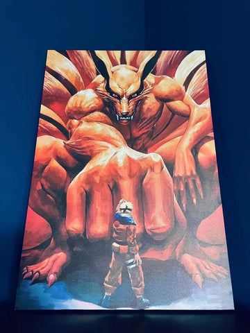 Nine Tail and Naruto Uzumaki poster Frame