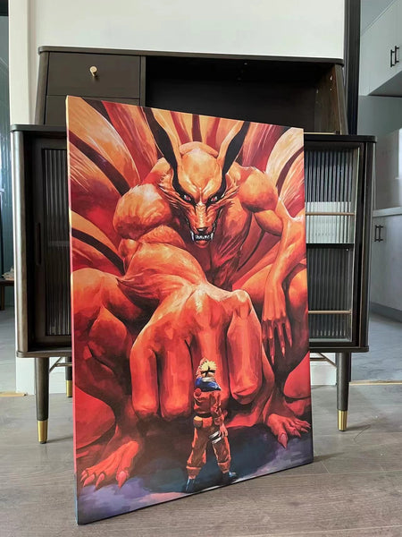 Nine Tail and Naruto Uzumaki poster Frame