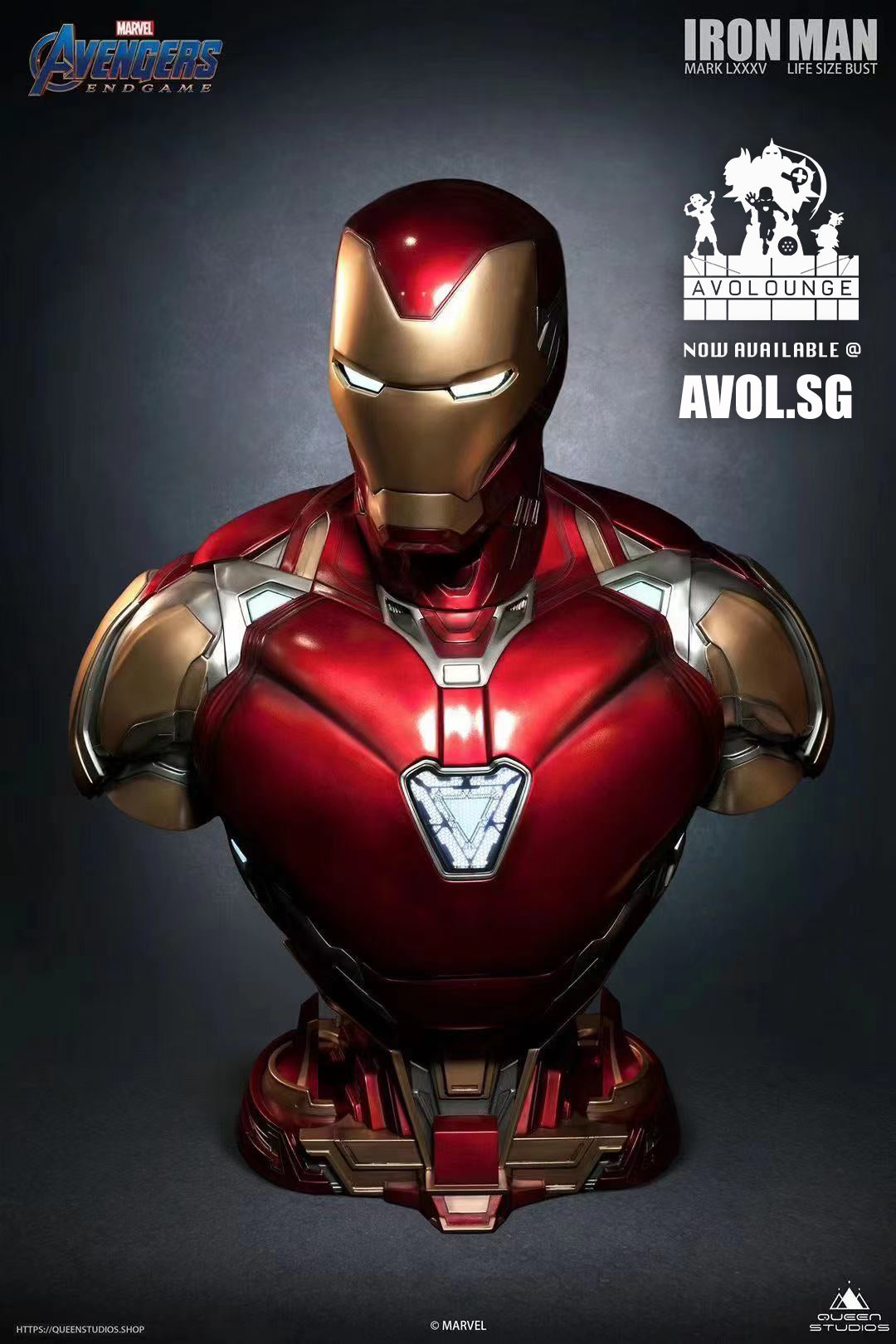 Queen Studio - Iron Man Marks 85 / Marks 49 Rescue (Pepper Potts) Life-size Bust [1/1 scale]