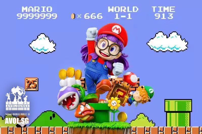 Glasses  - Arale as super Mario 