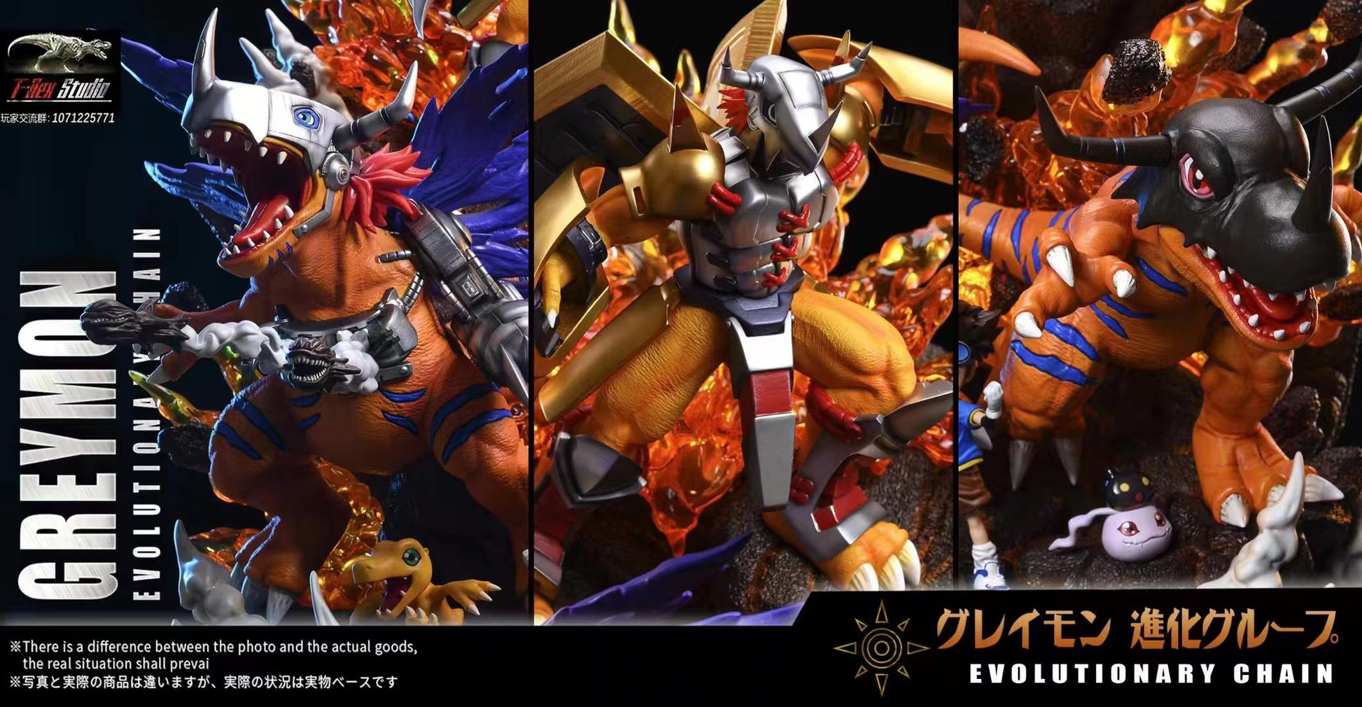 T-rex Studio - Greymon Evolutionary Chain [Standard/ Deluxe]