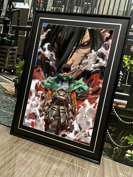 Eren and His Titan Form Poster Frame