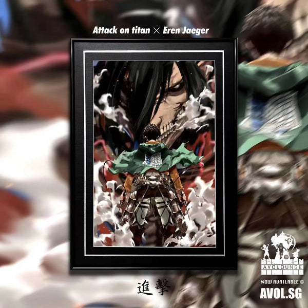 Eren and His Titan Form Poster Frame