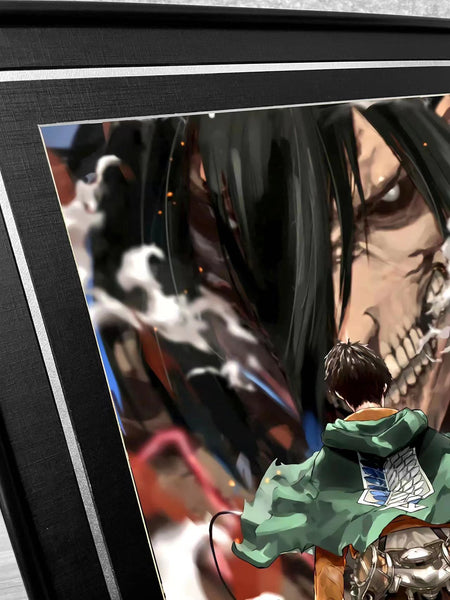 Eren and His Titan Form Poster Frame