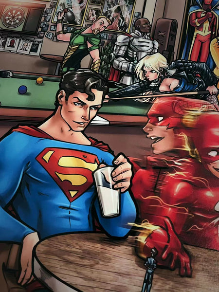 DC comic X Marvel Bar photo frame