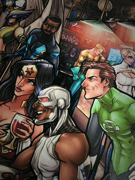 DC comic X Marvel Bar photo frame
