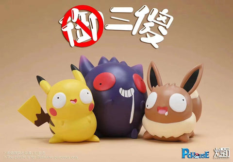 PChouse X WORK shop - Silly Three Pokemon (Pikachu; Eevee; Gengar)
