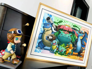 Pokemon 1st Generation/ and 3rd Generation Poster Frame