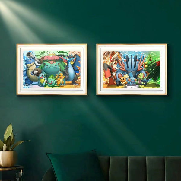 Pokemon 1st Generation/ and 3rd Generation Poster Frame