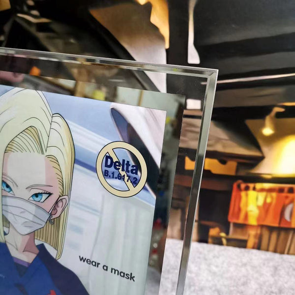 Android 18 Glass poster