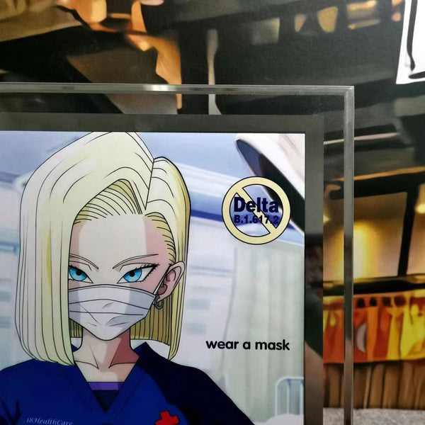 Android 18 Glass poster