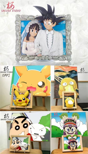 Sakura Studio - Son Goku and Qiqi wedding Frame [Table stand and wall hang]