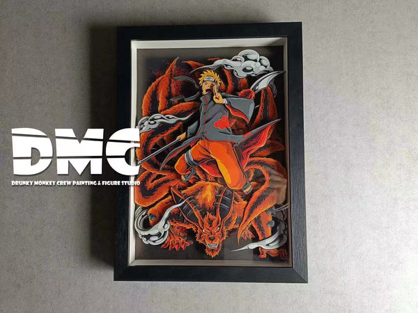 Drunky Monkey Studio - Naruto Uzumaki Nine Tailed Fox 3D Poster Frame [DMN-017]