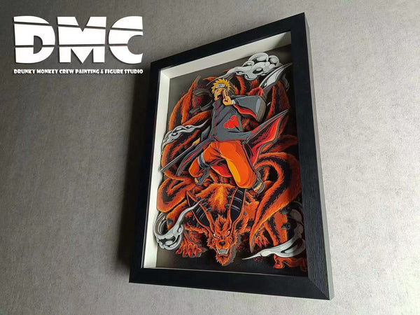 Drunky Monkey Studio - Naruto Uzumaki Nine Tailed Fox 3D Poster Frame [DMN-017]