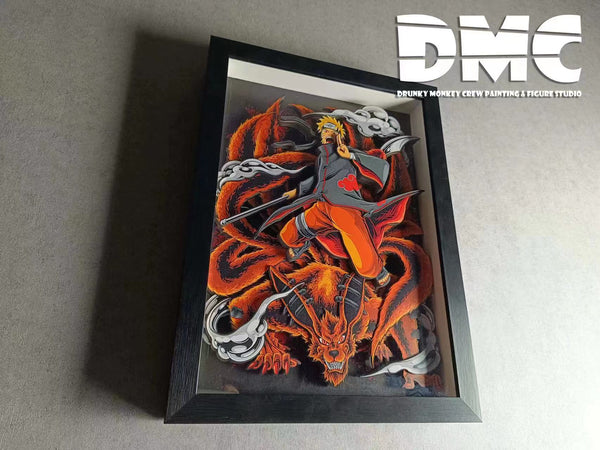 Drunky Monkey Studio - Naruto Uzumaki Nine Tailed Fox 3D Poster Frame [DMN-017]