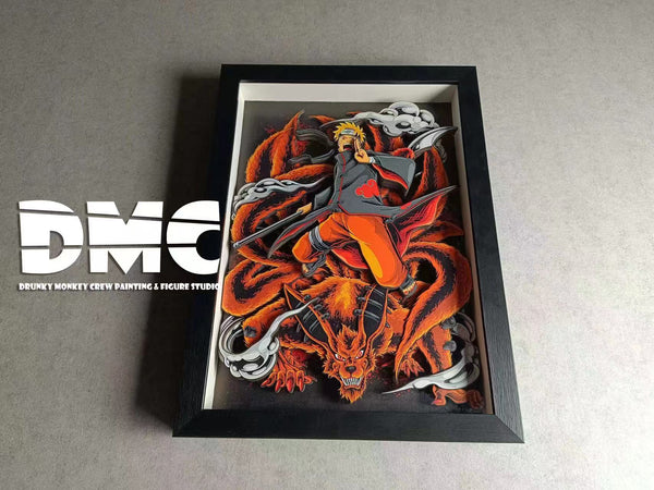 Drunky Monkey Studio - Naruto Uzumaki Nine Tailed Fox 3D Poster Frame [DMN-017]