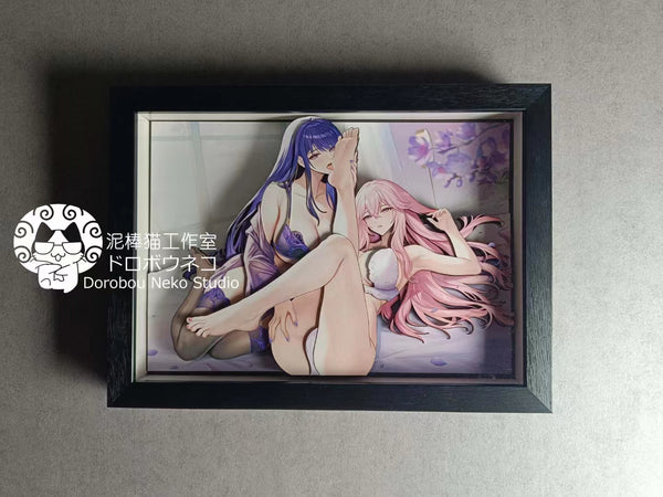 Dorobou Neko Studio - Raiden Shogun & Yae Miko 3D Cast Off Poster Frame [DSRL-001]