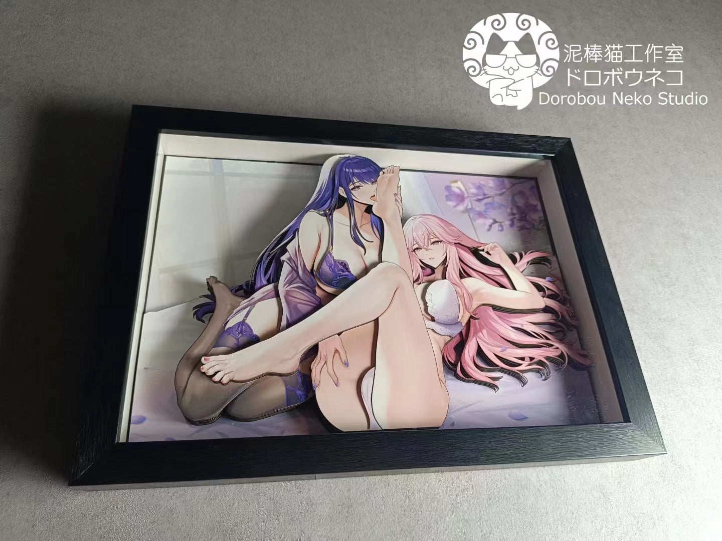 Dorobou Neko Studio - Raiden Shogun & Yae Miko 3D Cast Off Poster Frame [DSRL-001]