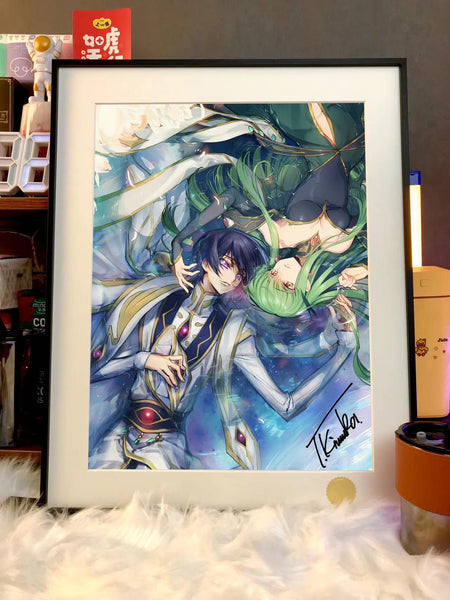 Xing Kong Studio - Lelouch Lamperouge & C.C. Poster Frame