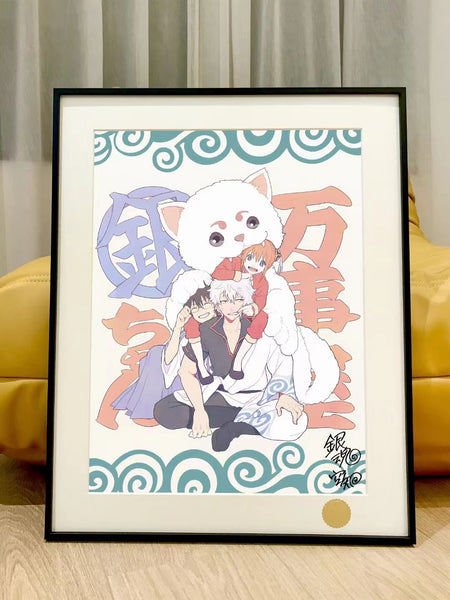 Xing Kong Studio - Gintoki Sakata, Kagura & Shinpachi Shimura Poster Frame