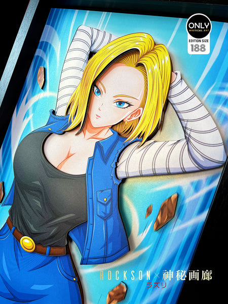 Mystical Art x Rockson - Android 18 3D Cast Off Poster Frame