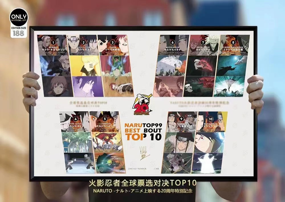 Mystical Art - NARUTOP99 Best Bout Top 10 Special Commemoration Poster Frame 