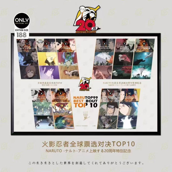 Mystical Art - NARUTOP99 Best Bout Top 10 Special Commemoration Poster Frame 