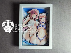 Dorobou Neko Studio - Yae Miko & Sangonomiya Kokomi 3D Cast Off Poster Frame [DSRL-010]