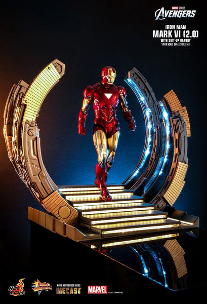 Hottoys - Iron Man Mark VI (2.0) With Suit-Up Gantry [MMS688D53]