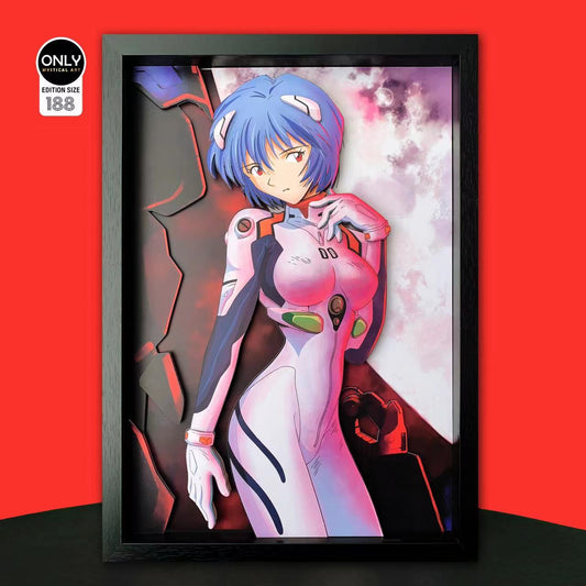 Mystical Art - Ayanami Rei Cast Off 3D Poster Frame