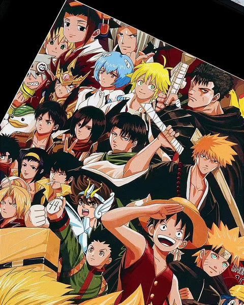 Anime Fighting Jam Wing Poster Frame [ 38cm x 54cm ]
