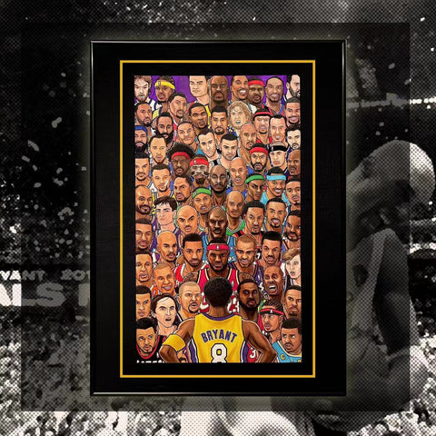 Kobe Bryant VS 64 Of His Best Opponents Poster Frame [38cm x 53cm]