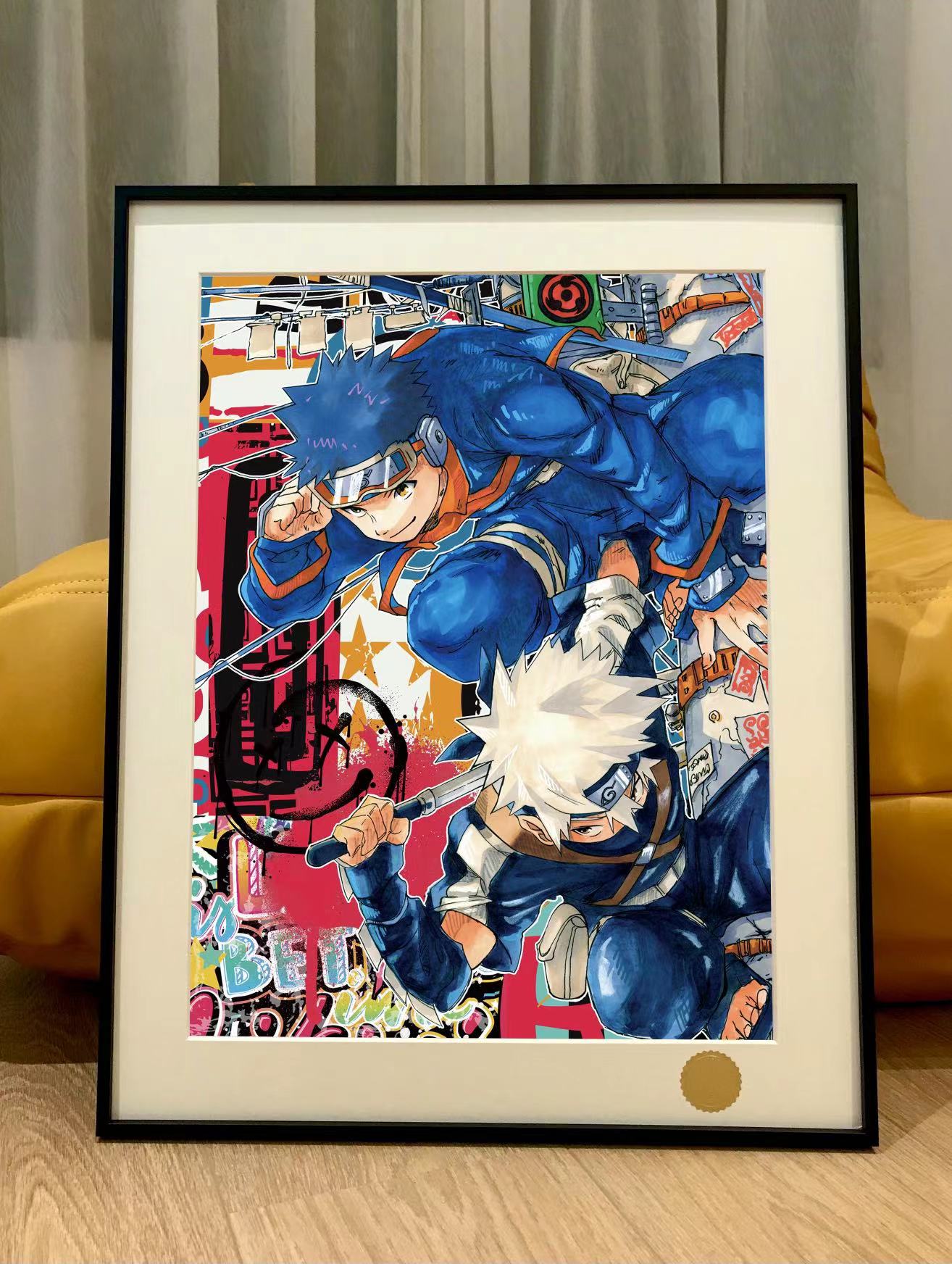 Xing Kong Studio - Uchiha Obito and Kakashi Hatake Poster Frame