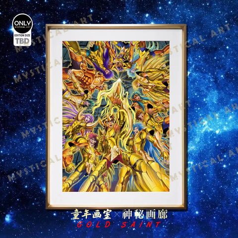 Mystical Art - Saint Seiya 12 Gold Saints Poster Frame (50mm X 68mm)