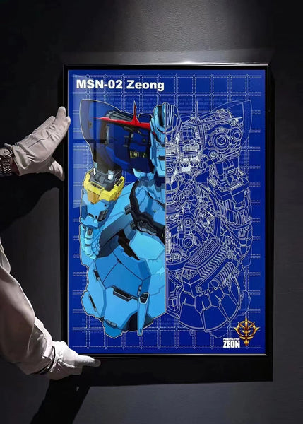 MSN-02 Zeong Blue Print Poster [38cm x 53cm]