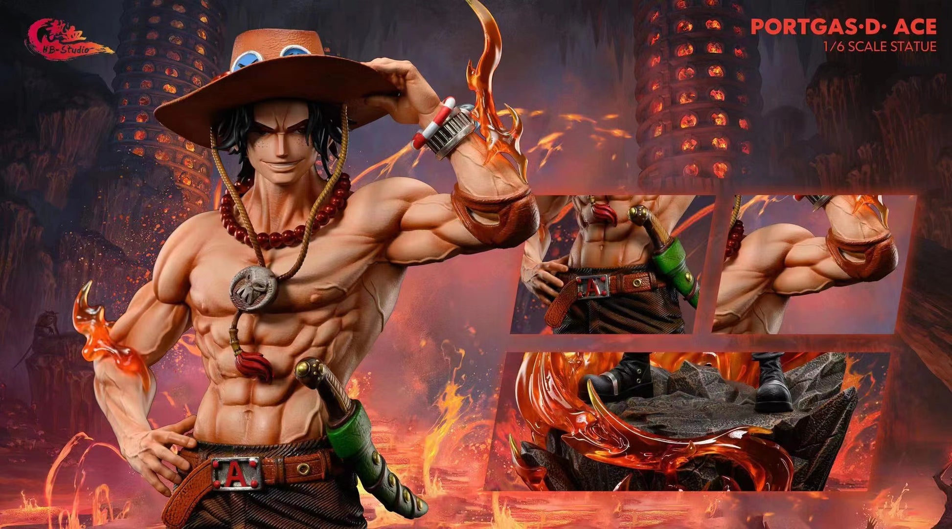 Hot Blood Studio / HB Studio - Portgas D Ace [1/6 Scale / 1/4 Scale]