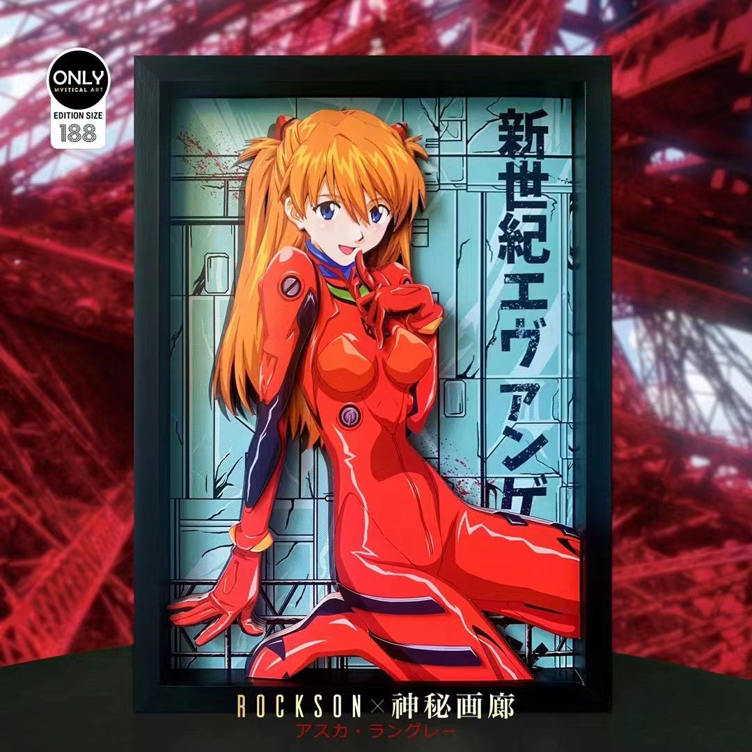 Mystical Art X Rockson - Asuka Langley Soryu Cast Off 3D Poster Frame [32cm x 45cm]