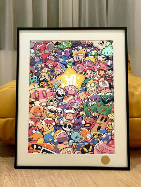 Xing Kong Studio - Kirby's 30th Anniversary Poster Frame