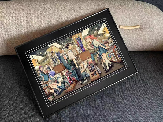 Billion Birds Studio - Ayanami Rei & Asuka Langley Soryu Poster Frame