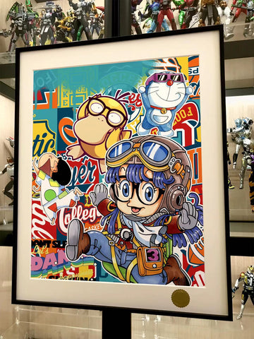 Xing Kong Studio - Arale, Shin Chan, Doraemon & Psyduck Poster Frame