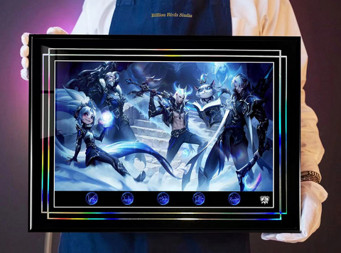 Billion Birds Studio - 2021 League of Legends Worlds Championship EDG Skin Splash Poster Frame