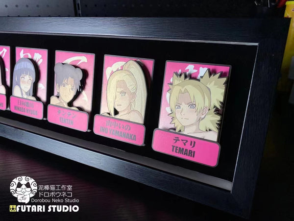 Dorobou Neko Studio X Futari Studio - Disgusted Face Female Ninjas Cast Off Poster Frame 