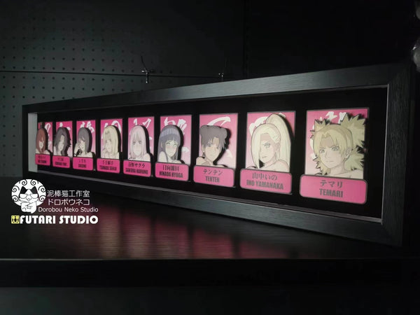 Dorobou Neko Studio X Futari Studio - Disgusted Face Female Ninjas Cast Off Poster Frame 