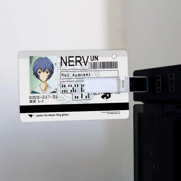 USB NERV ID Card Asuka Langley Soryu / Rei Ayanami / Shinji Ikari