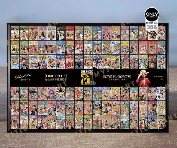Mystical Art - One Piece Comics 25th Anniversary Special Commemorative Poster Frame