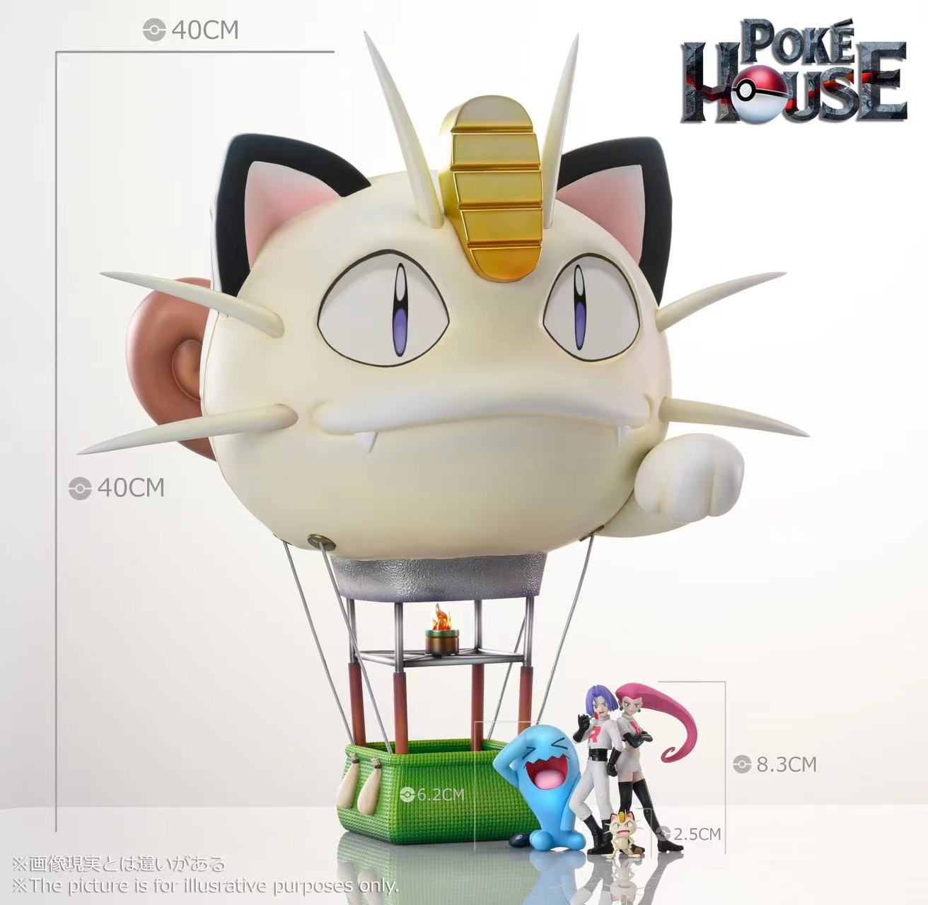 Poke House - Meowth Air Balloon and Jessie Rocket Team [3 Variants]