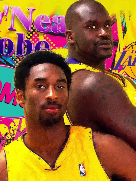 Xing Kong Studio - Kobe Bryant and Shaquille O'Neal Poster Frame 