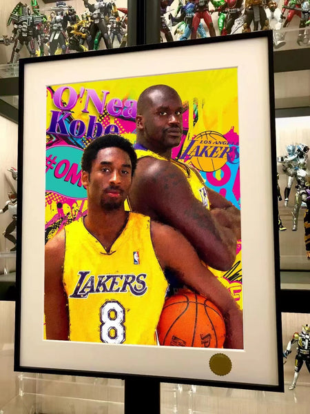 Xing Kong Studio - Kobe Bryant and Shaquille O'Neal Poster Frame 