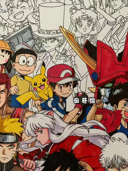 TG Studio - Original Anime Protagonist Family Portrait Poster Frame